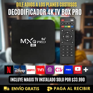🚨OFERTA SOLO POR HOY🚨TV BOX PRO CON 1.000 CANALES INSTALADOS +ENVÍO GRATIS🏡🚚